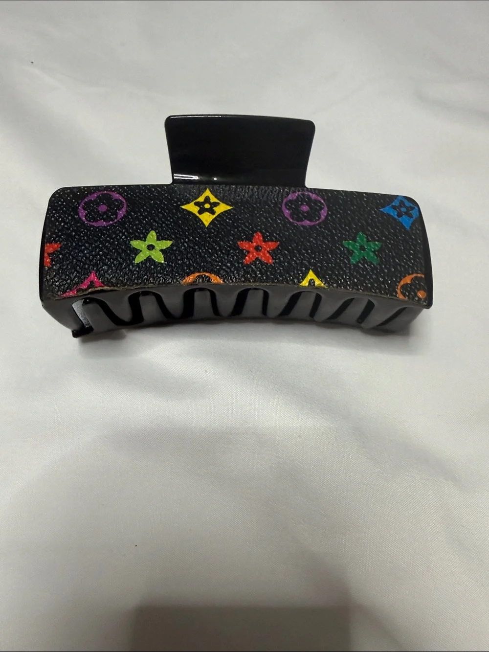 Set of 3 Multicolor Patterned Hair Claw Clip - Women Accessories